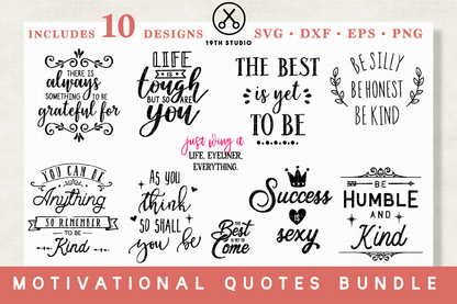 Motivational SVG Bundle - M16 Craft House SVG - SVG files for Cricut and Silhouette