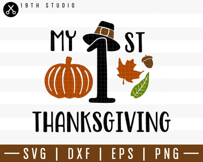 My 1st Thanksgiving SVG | M38F7 Craft House SVG - SVG files for Cricut and Silhouette