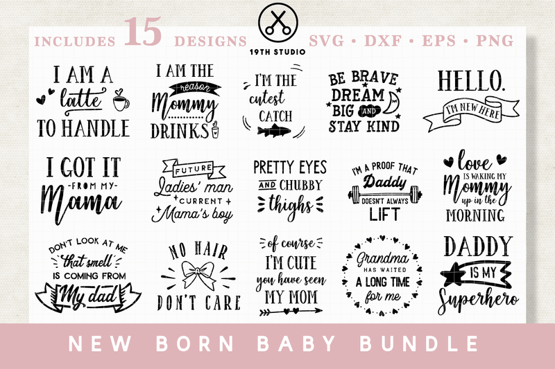 New Born SVG Bundle - M20 - Craft House SVG