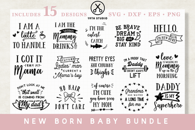 New Born SVG Bundle - M20 Craft House SVG - SVG files for Cricut and Silhouette