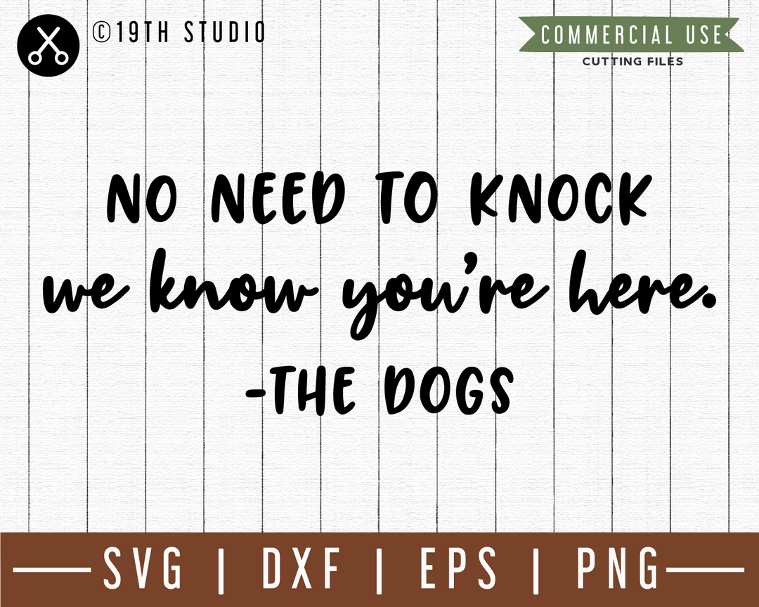 No need to knock we know youre here SVG | M49F | A Doormat SVG file Craft House SVG - SVG files for Cricut and Silhouette