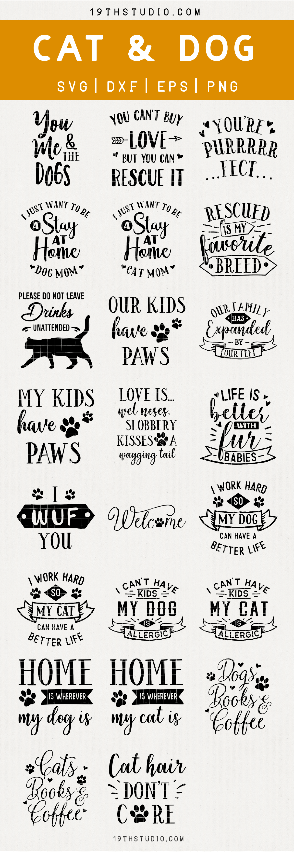 Pet SVG Bundle - M25 Craft House SVG - SVG files for Cricut and Silhouette