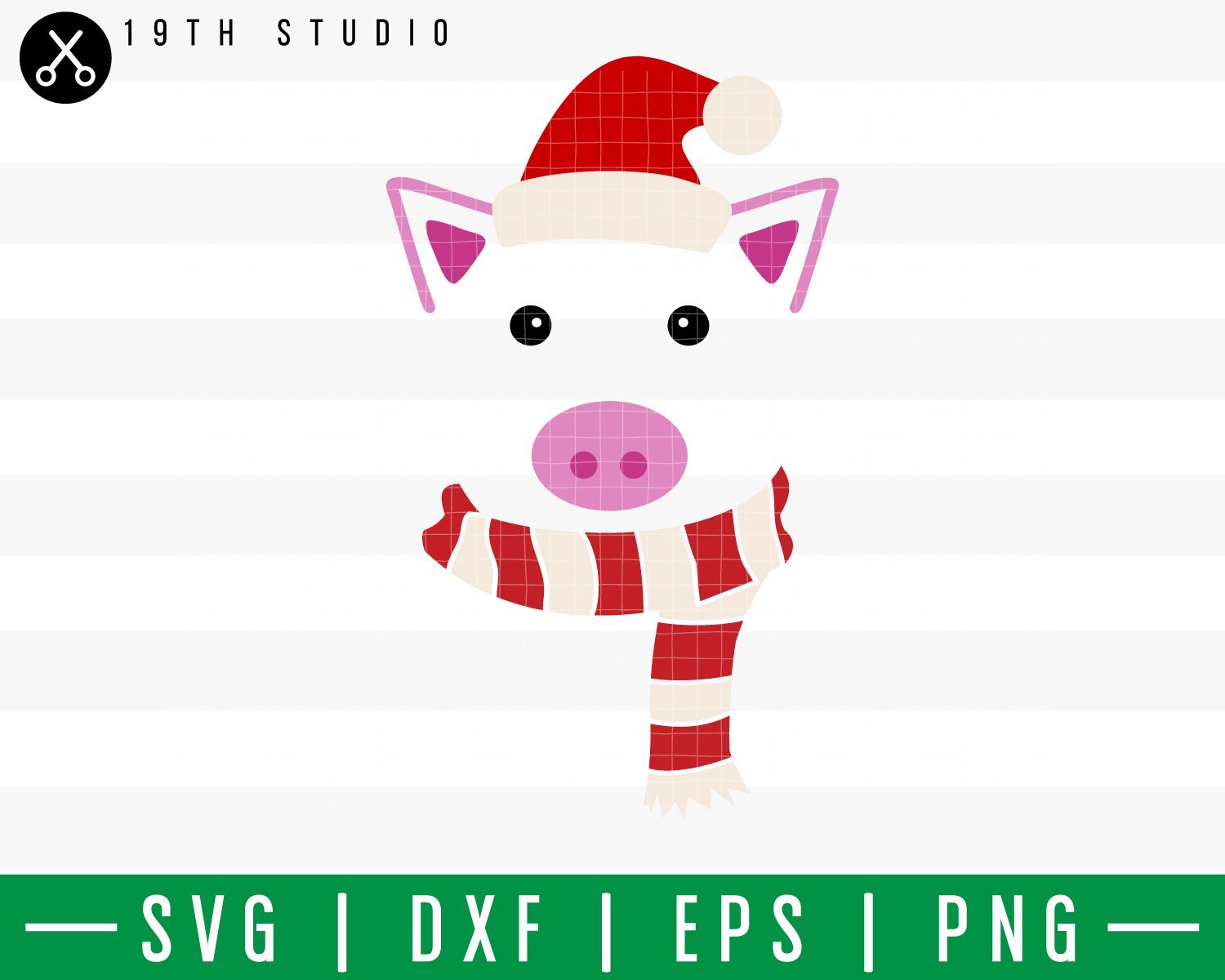 Pig Chritsmas SVG | M42F11 Craft House SVG - SVG files for Cricut and Silhouette