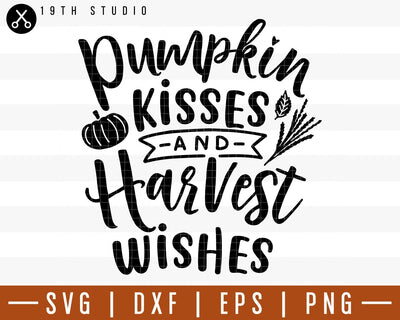 Pumpkin kisses and harvest wishes SVG | M29F15 Craft House SVG - SVG files for Cricut and Silhouette