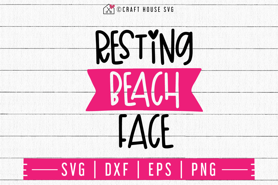 Resting beach face SVG | M48F | A Summer SVG cut file Craft House SVG - SVG files for Cricut and Silhouette