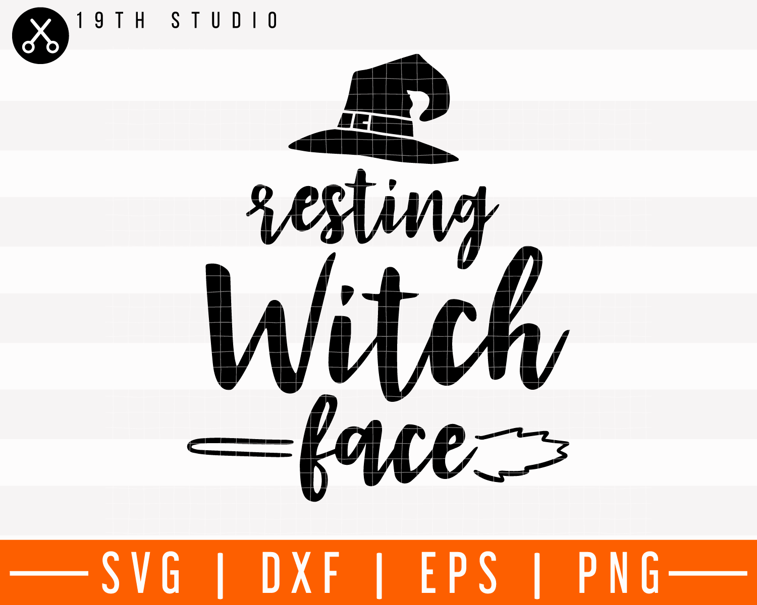 Resting witch face SVG | M28F16 - Craft House SVG