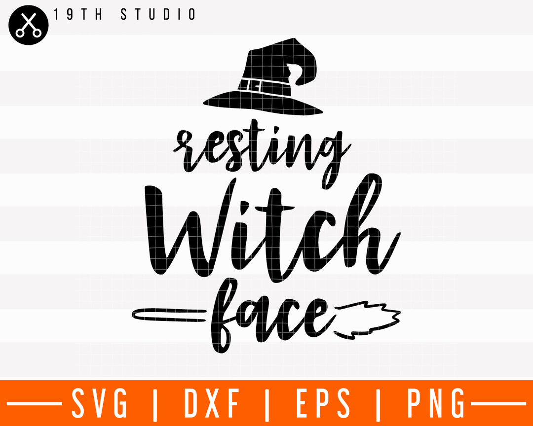 Resting witch face SVG | M28F16 Craft House SVG - SVG files for Cricut and Silhouette