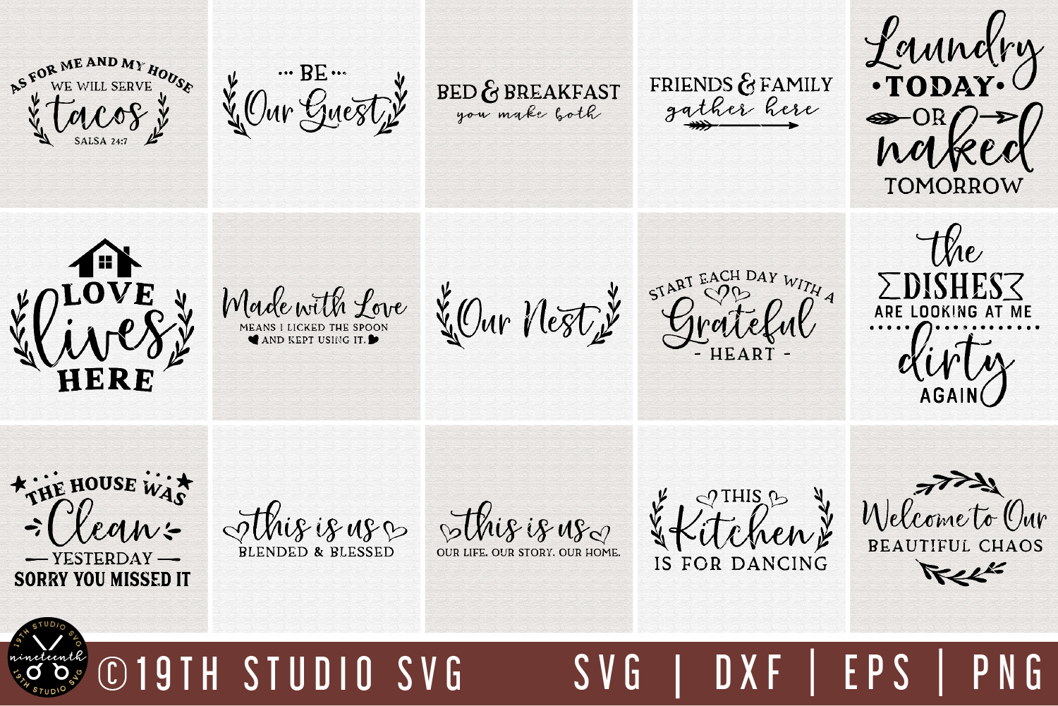 Rustic Sign SVG Bundle | MB60 Craft House SVG - SVG files for Cricut and Silhouette