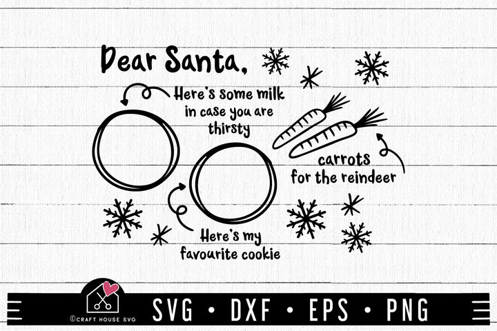 Christmas Santa Tray SVG Milk and cookies for Santa SVG | MF