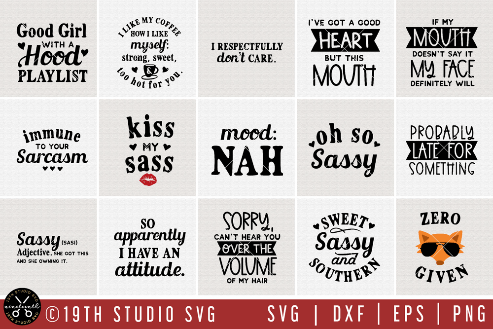 Sassy Quotes SVG Bundle | MB61 Craft House SVG - SVG files for Cricut and Silhouette