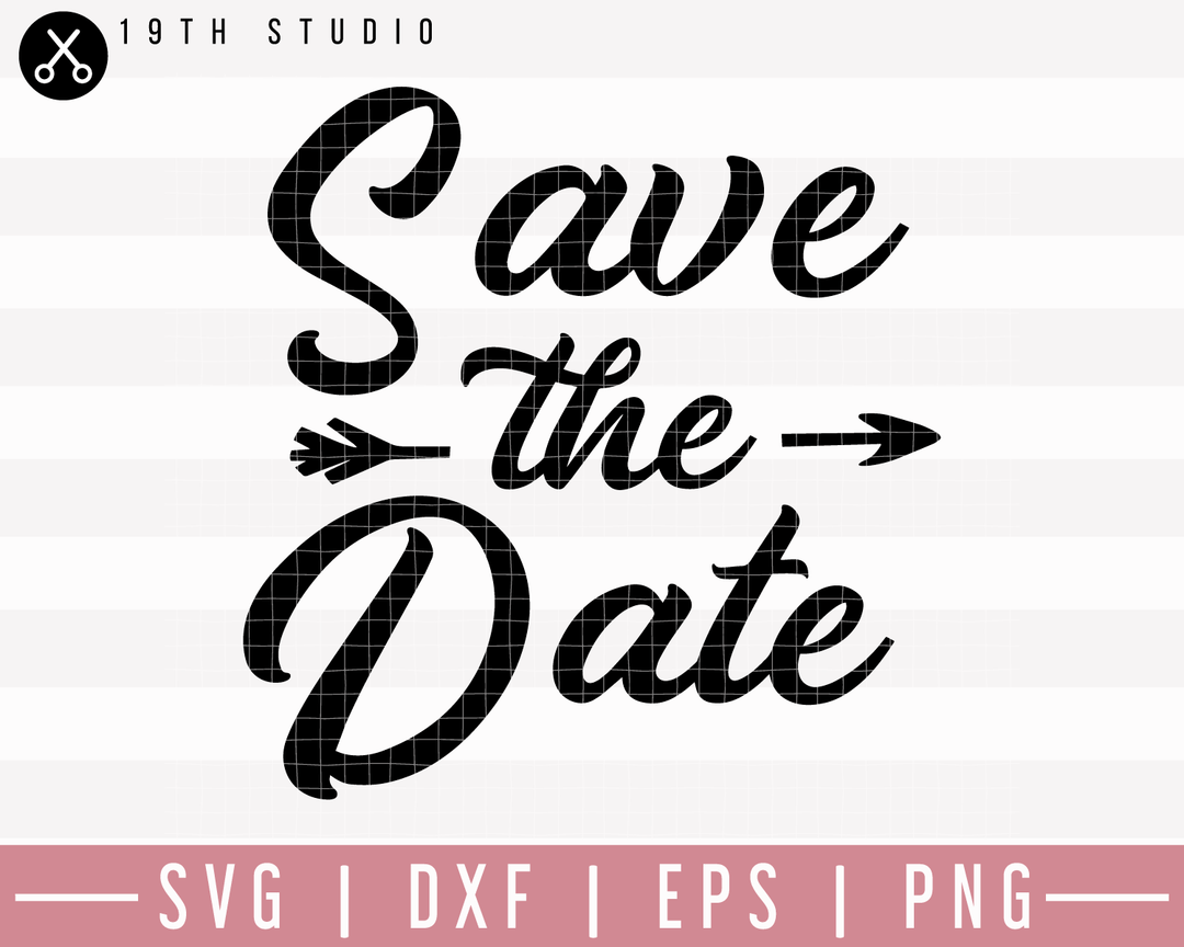 Save The Date SVG | M27F23 Craft House SVG - SVG files for Cricut and Silhouette