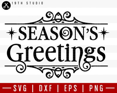 Seasons greetings SVG | M36F13 Craft House SVG - SVG files for Cricut and Silhouette