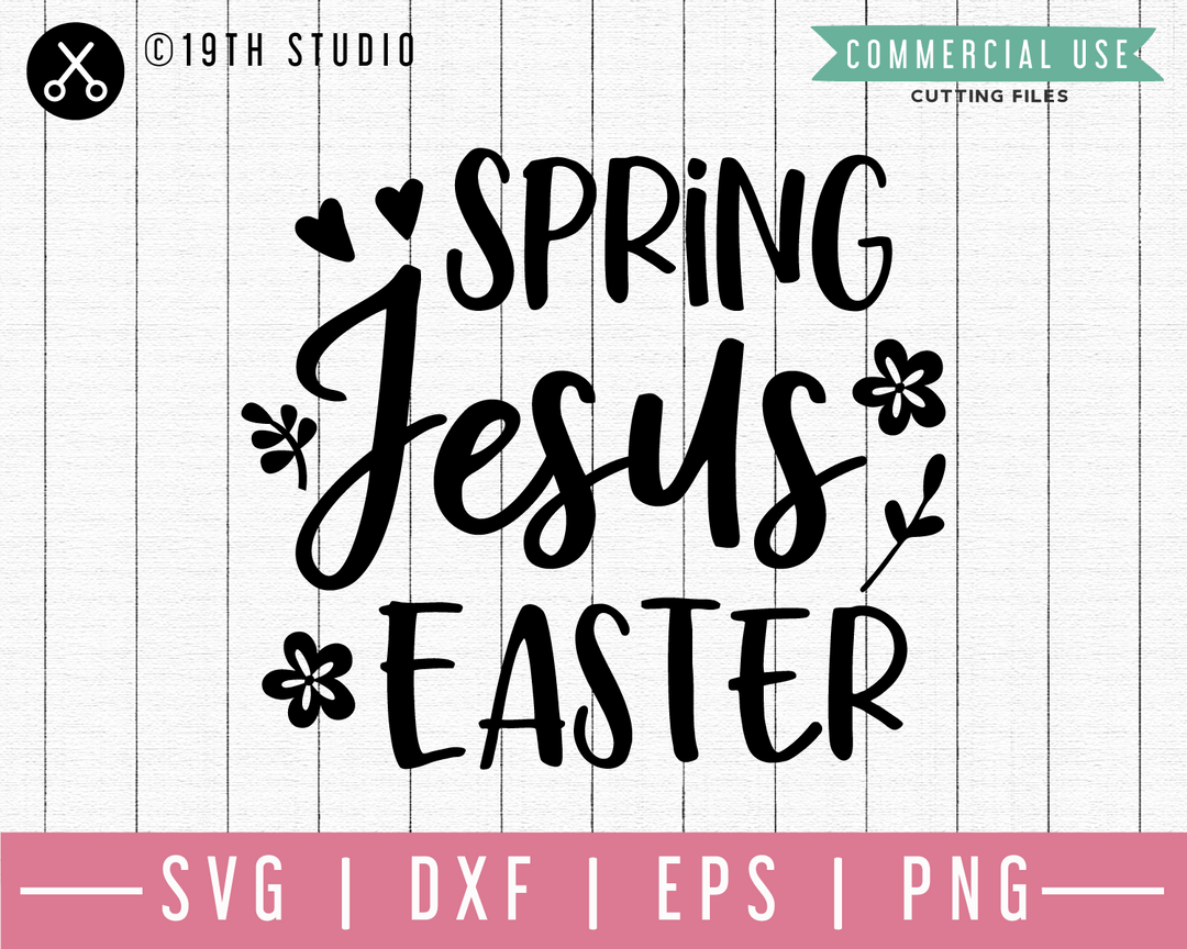 Spring Jesus Easter SVG | M46F | An Easter SVG cut file Craft House SVG - SVG files for Cricut and Silhouette