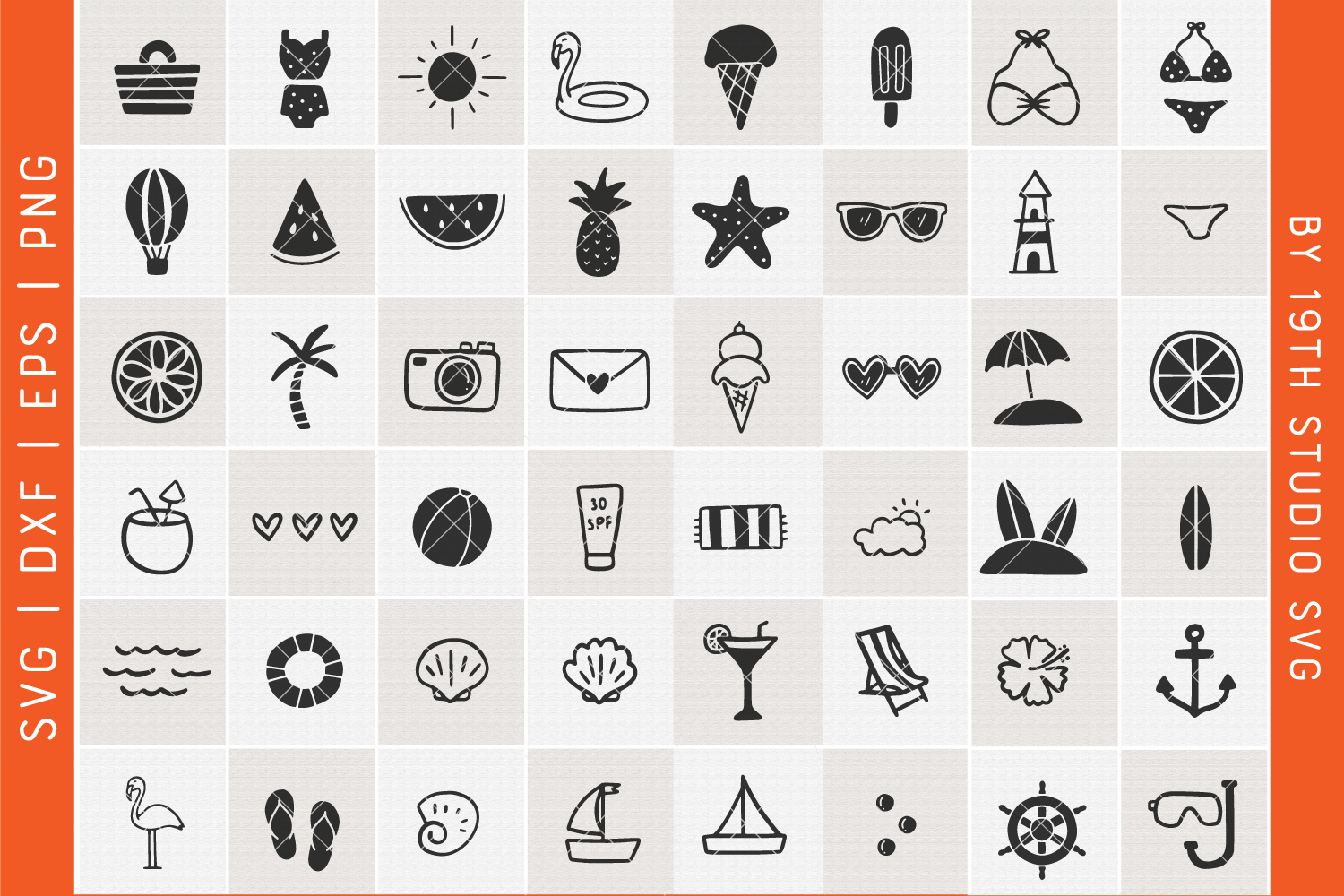 Summer Illustration Bundle | VB32 Craft House SVG - SVG files for Cricut and Silhouette