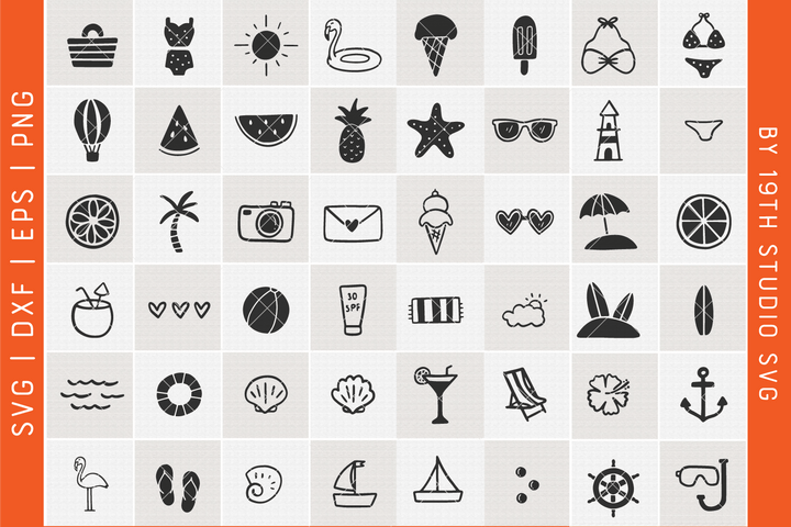 Summer Illustration Bundle | VB32 Craft House SVG - SVG files for Cricut and Silhouette