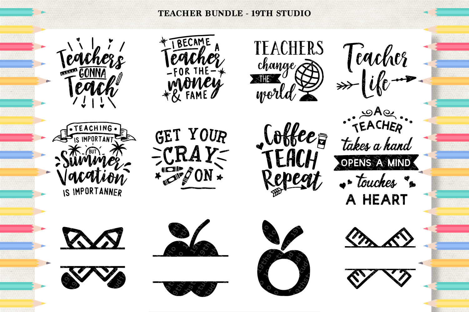 Teacher SVG bundle | M5 Craft House SVG - SVG files for Cricut and Silhouette