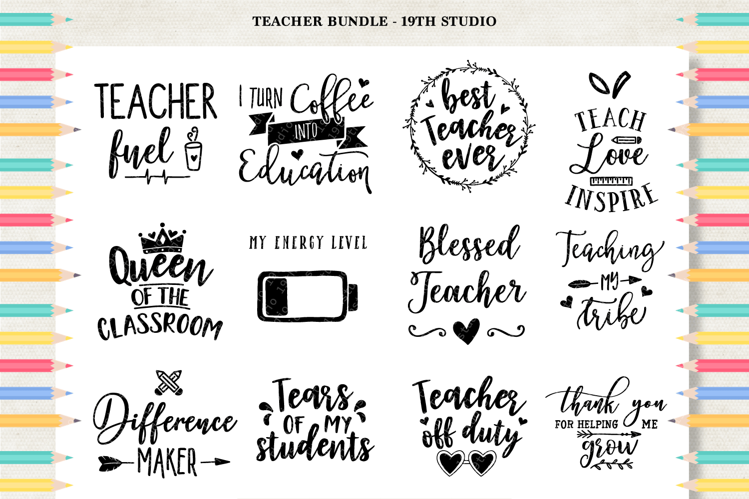 Teacher SVG bundle | M5 Craft House SVG - SVG files for Cricut and Silhouette