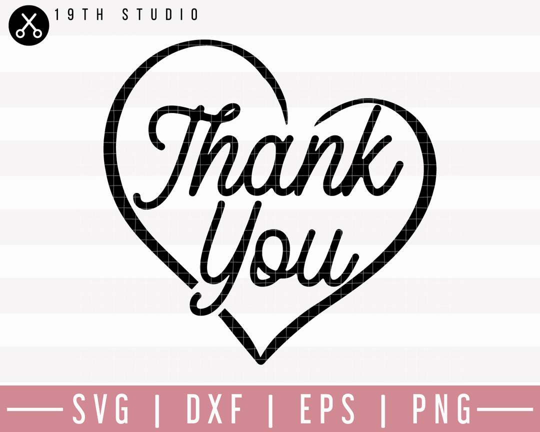 Thank You SVG | M27F25 Craft House SVG - SVG files for Cricut and Silhouette