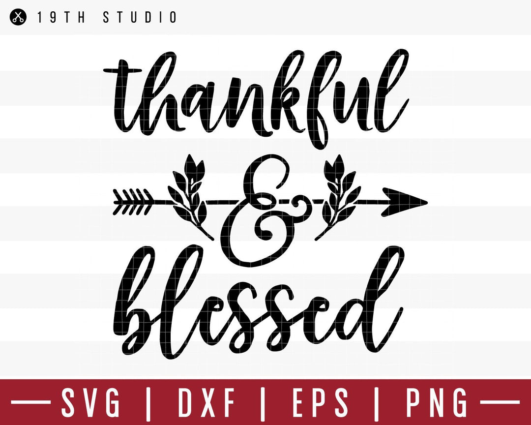 Thankful and blessed SVG | M39F14 Craft House SVG - SVG files for Cricut and Silhouette