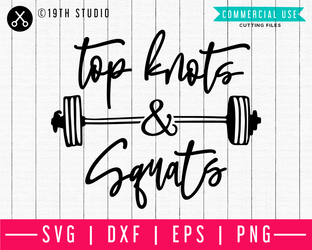 Top knots and squats SVG | A Gym SVG cut file | M44F Craft House SVG - SVG files for Cricut and Silhouette