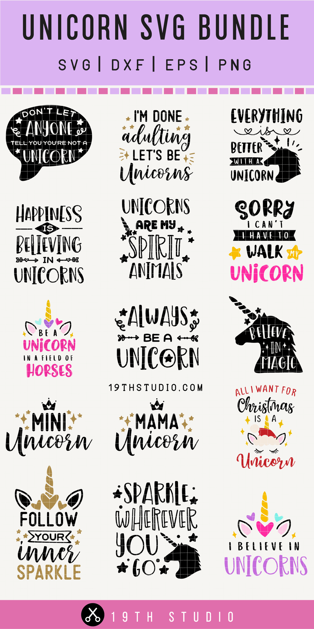 Unicorn SVG bundle - MB41 Craft House SVG - SVG files for Cricut and Silhouette