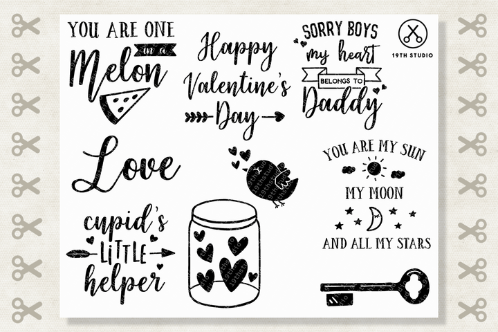 Valentine's Day SVG bundle - M19 Craft House SVG - SVG files for Cricut and Silhouette