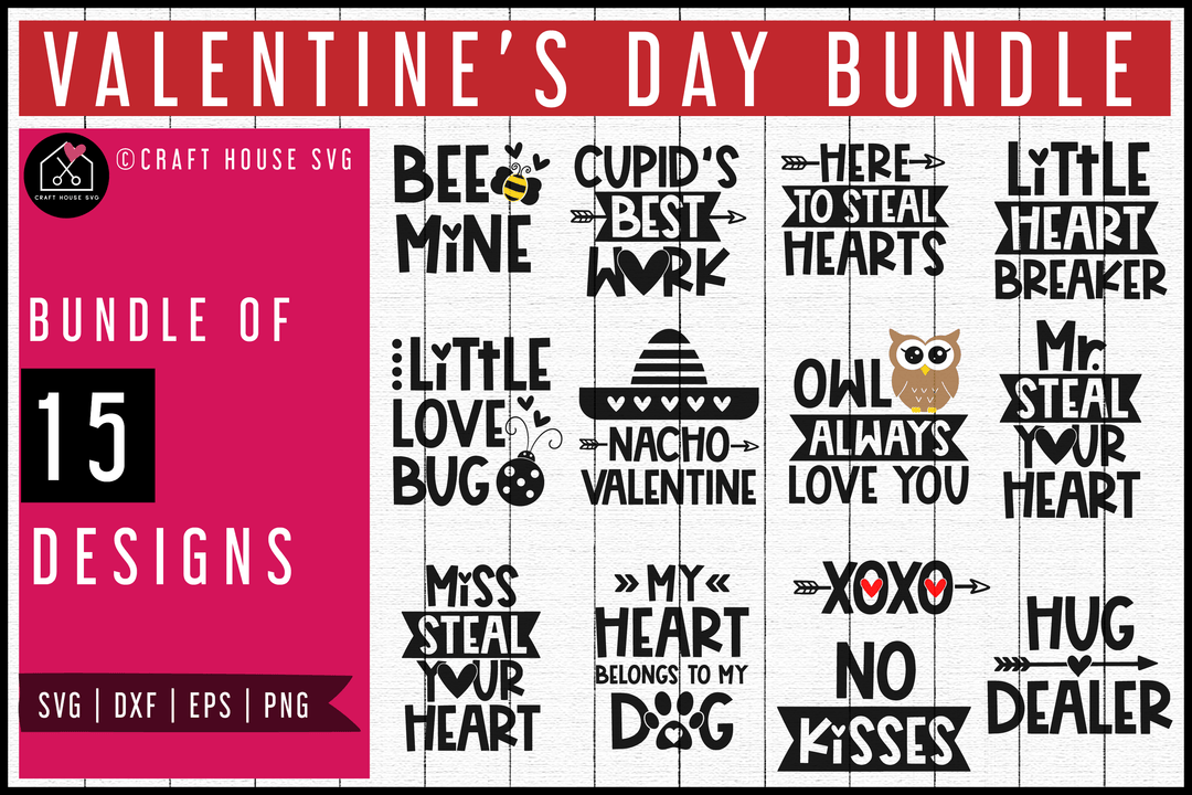 Valentine's Day SVG Bundle | MB64 Craft House SVG - SVG files for Cricut and Silhouette