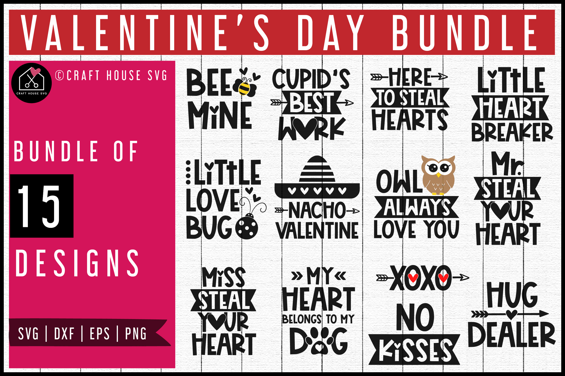 Valentine's Day SVG Bundle | MB64 Craft House SVG - SVG files for Cricut and Silhouette
