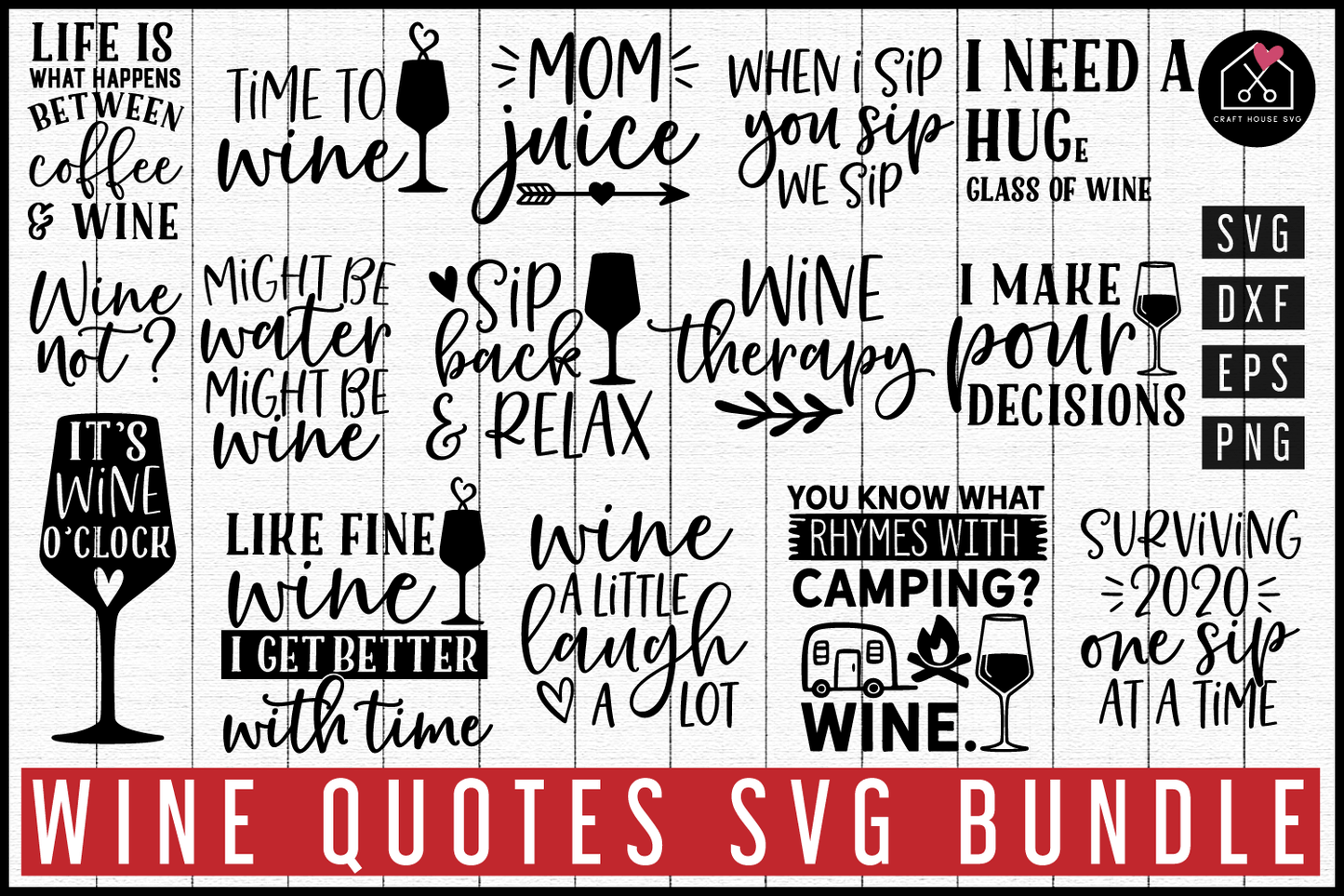 Wine SVG Bundle | MB85 Craft House SVG - SVG files for Cricut and Silhouette