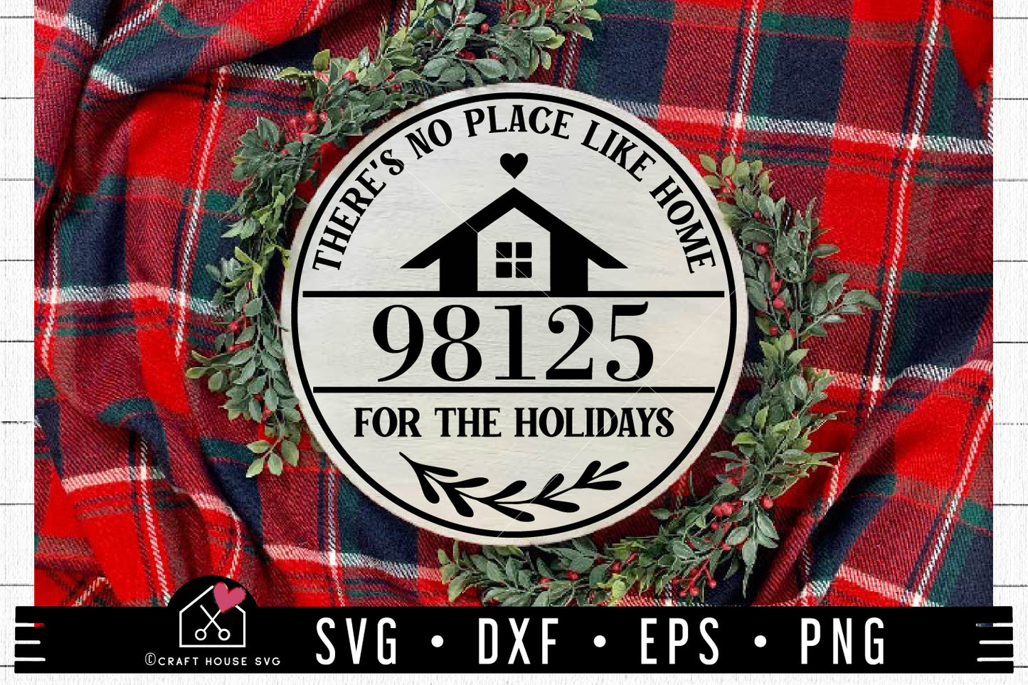 Christmas Zip Code Round Sign SVG Christmas Holidays SVG | MF123 - Craft House SVG